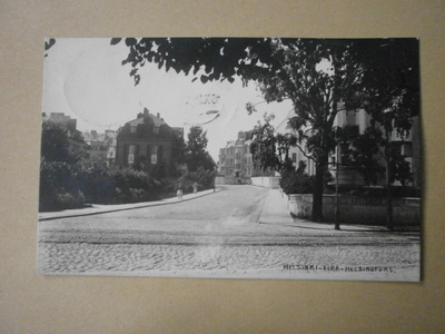 Helsinki, Eira, Tehtaankadun ja Armfeltintien kulmaa, 1920