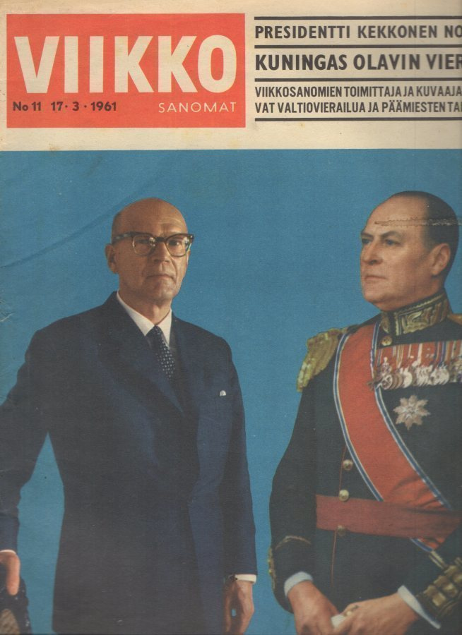 Viikko Sanomat n:o 11 1961 Kekkonen Norjassa Olavin vieraana