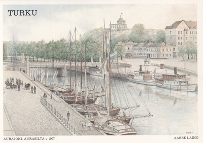 Turku ,  Aurajoki, Aurasilta   v 1907    b475