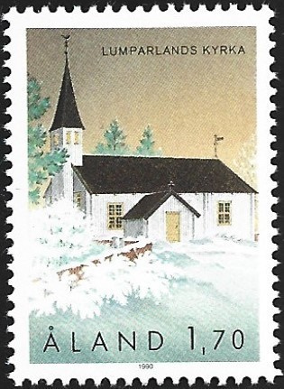 Åland 1990 LumparlandIn kirkko 1,70 mk ** LaPe 042