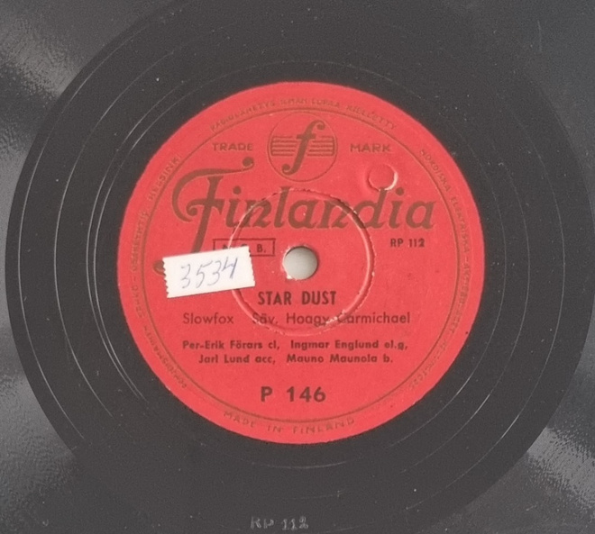 Savikiekko 1951 - Per-Erik Förars - Finlandia P 146