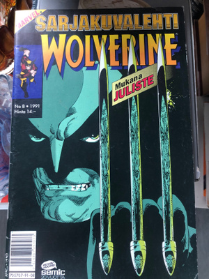 Sarjakuvalehti 6-1991: Wolverine. Juliste.