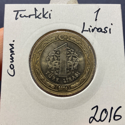 Turkki 1 Lirasi 2016