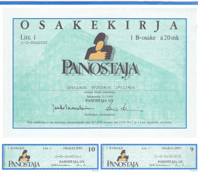 OKK 1988 Panostaja Oy spec, Tampere pörssi