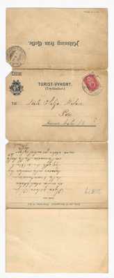 # 23582 # Turist Vykort Gefle - Porissa 1906 - 2 kuvaa