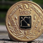 Kullanvärinen Vaakuna merkki 40 Luvuilta. Halkaisija - 24 mm - pikkukuva 4