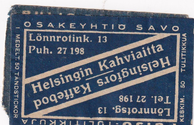 Helsinki, Helsingin Kahviaittta . Lönnrotink. 13  3/3