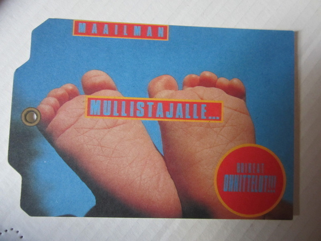 Kortti / Label Cards / Maailman mullistajalle... onnittelut