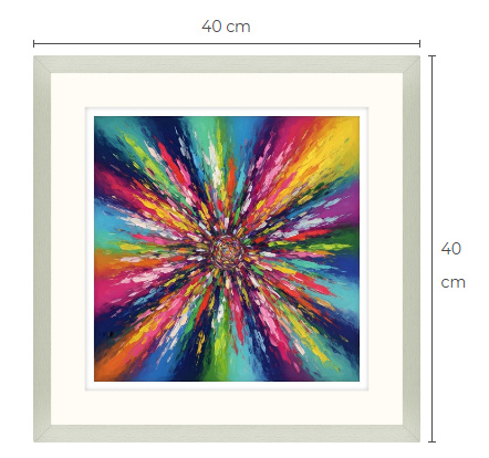 Uusi abstrakti Art Print paspis & kehys 40 cm x 40 cm