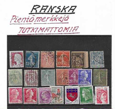RANSKA PIENIÄ MERKKEJÄ TUTKIMATTOMIA