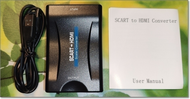 Uusi SCART - HDMI muunnin + USB-kaapeli #31576