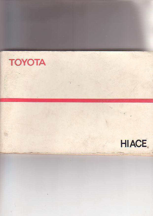 Toyota Hiace, käsikirja.