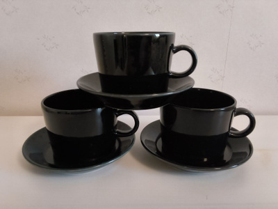 TEEMA KUPPI 2,2 dl & LAUTANEN 14 cm 3 paria • ARABIA
