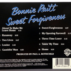 BONNIE RAITT Sweet Forgiveness CD 1977/1990 HUIPPUKUNTO - pikkukuva 2