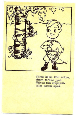 H NIEMINEN - vanha sotilaskortti