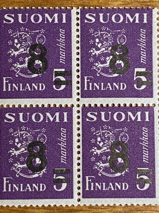 LEIJONAMALLI 1930 LSÄPAINAMA 8MK/5MK NELIÖ**