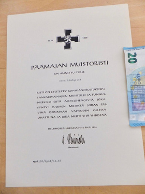 VANHA Luovari Päämajan Muistoristi Poliisi Vaasa 1956