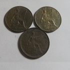 Englanti farthing 3 kpl - pikkukuva 1
