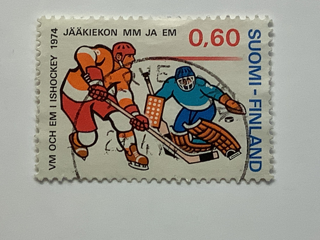 744 / 1974 Jääkiekon MM- ja EM kisat o leimattu