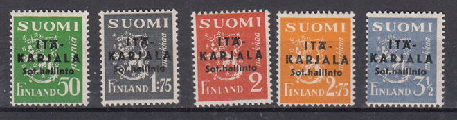 ITÄ-KARJALA 1941 Musta päällepainama Terävä A