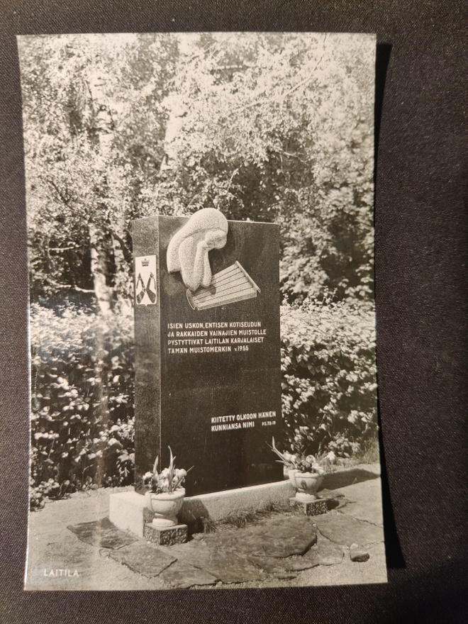 VANHA Postikortti Laitila 1950-l Alkup.Mallikappale