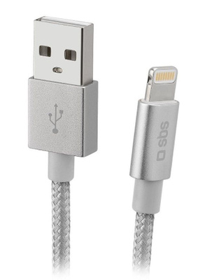 SBS TECABLEUSBIP589BS lightning cable 1 m Silver