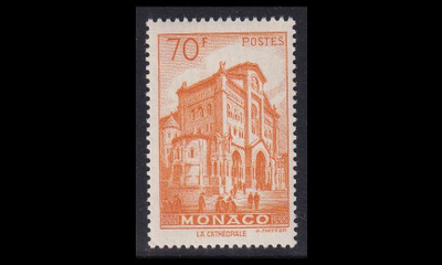 Monaco 586 ** Käyttösarja katedraali 70 Fr (1957)