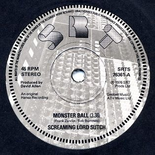 Screaming Lord Sutch 7" Monster ball  1976