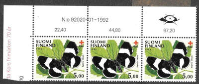 Punainen risti 1992 (LAPE 3x1169) ** nro rivilö