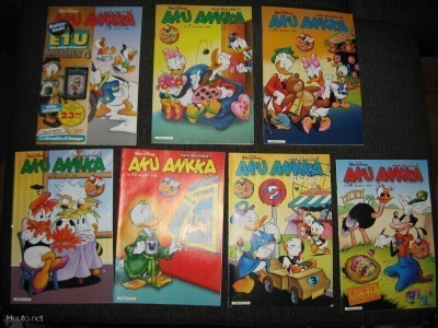 Disney*Aku Ankka paketti 7 kpl v.2011 lukulehdiksi