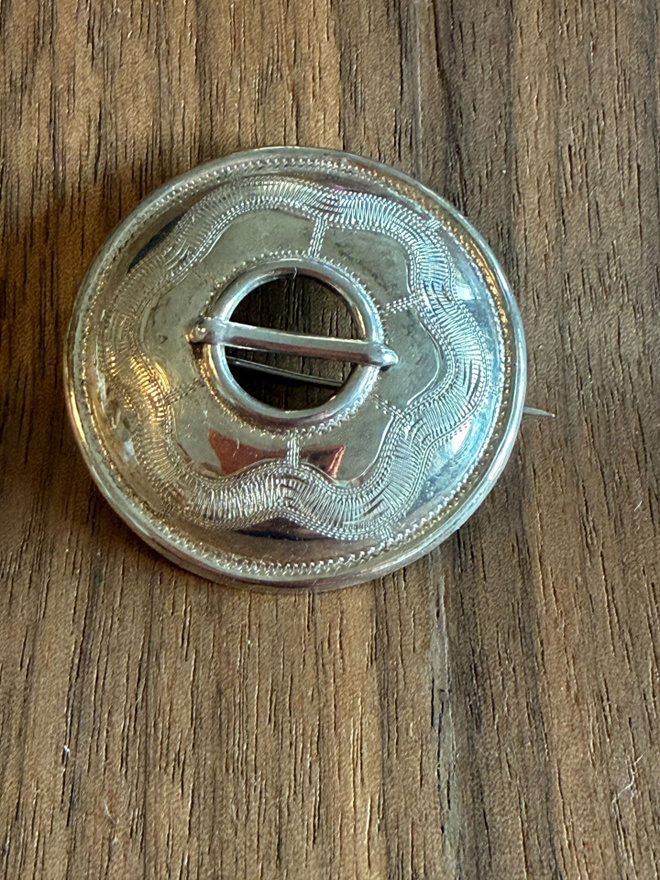 Hopeinen paljinsolki, vintage