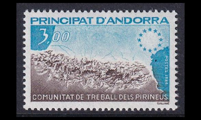 Andorra Fr 349 ** Pyreneiden työryhmä (1984)