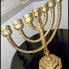 Antiikki 6-Haara Menorah Venäjä 1900-alku - pikkukuva 1