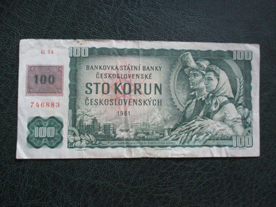 CZECHOSLOVAKIA 100 KORUN 1961 MERKILLÄ (K15-S108)