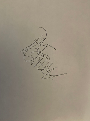 Pat Metheny nimikirjoitus paperilla