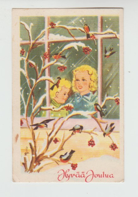 Postikortti, JOULU, vanha 1950-luku