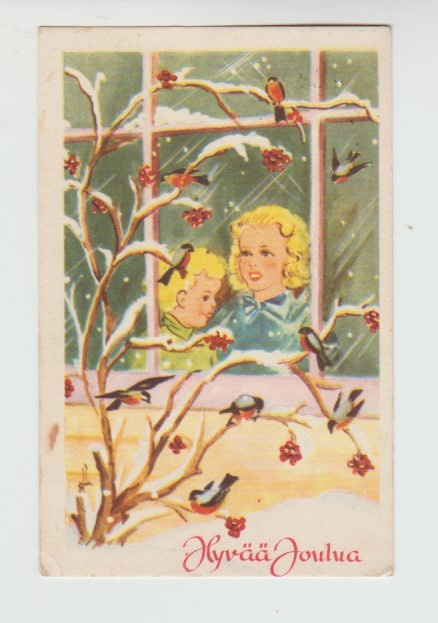 Postikortti, JOULU, vanha 1950-luku