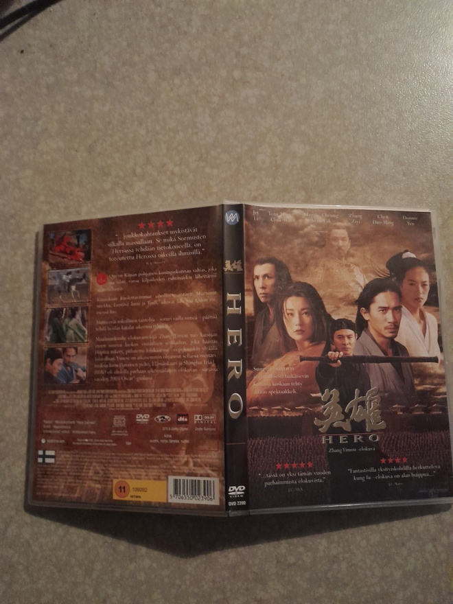 Hero dvd,jet li