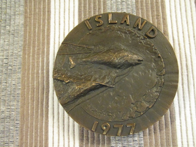 Island 1977 . Nordisk Kustmedalje/ Jaakko Sievänen 1977.