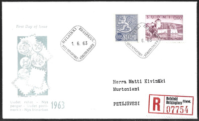 FDC 1963 Yleismerkit  LaPe 571 - 572