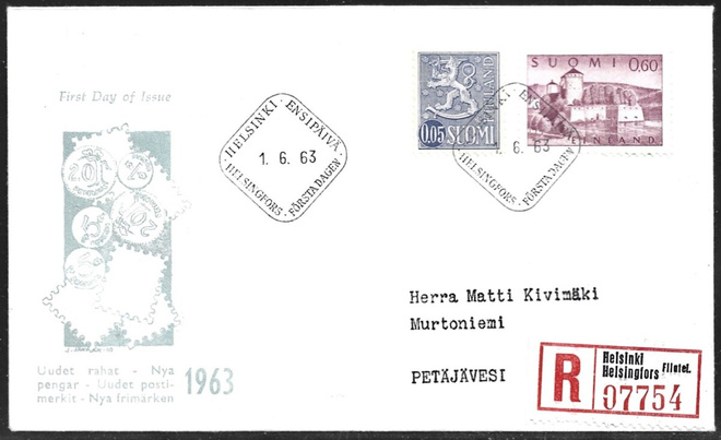 FDC 1963 Yleismerkit  LaPe 571 - 572