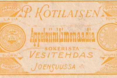 VANHA JUOMAETIKETTI - APPELSIINILIMONAADIA JOENSUU (K13-S53)