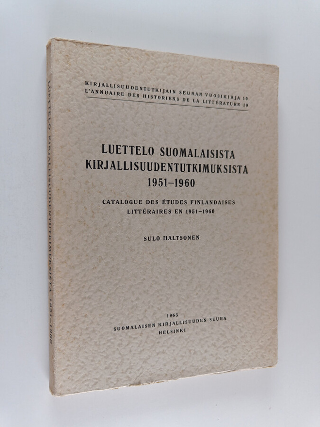 Sulo Haltsonen : Luettelo suomalaisista kirjallisuudentut...