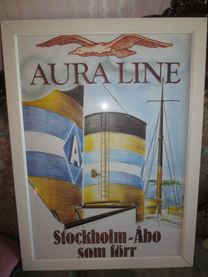 Juliste Aura Line, Stockholm - Åbo