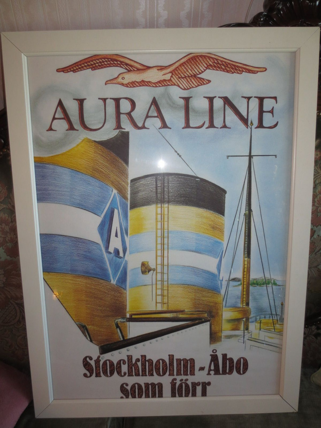 Juliste Aura Line, Stockholm - Åbo
