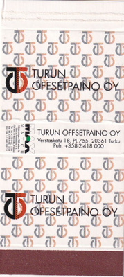 Turku, Turun Offsetpaino Oy  , MAX Match, aski , aihio  b437