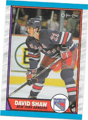 1989-90 OPC #39 David Shaw New York Rangers
