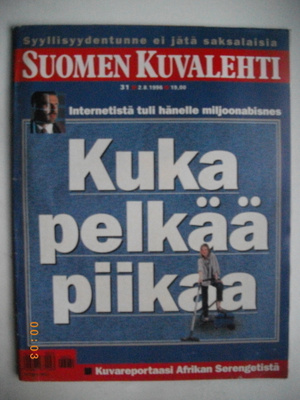 Suomen Kuvalehti Nro 31/1996 (20.3)