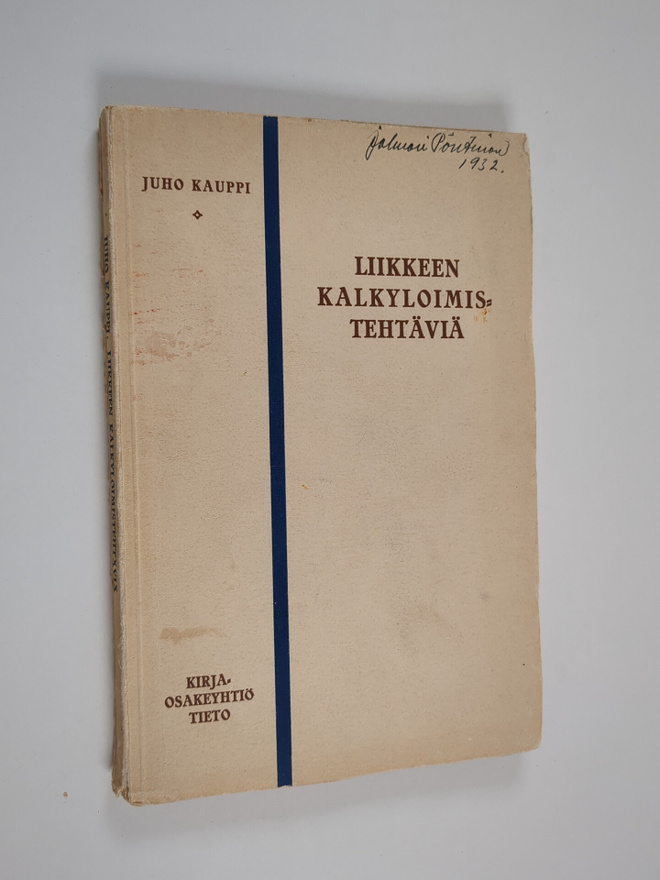 Juho Kauppi : Liikkeen kalkyloimistehtäviä
