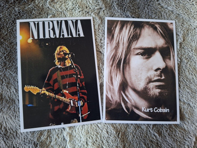 KURT COBAIN NIRVANA --- postikortti 2kpl --- 9.5cm x 13.5cm